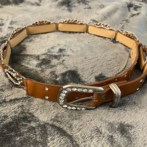💚Vintage Leather Silver Studded Belt